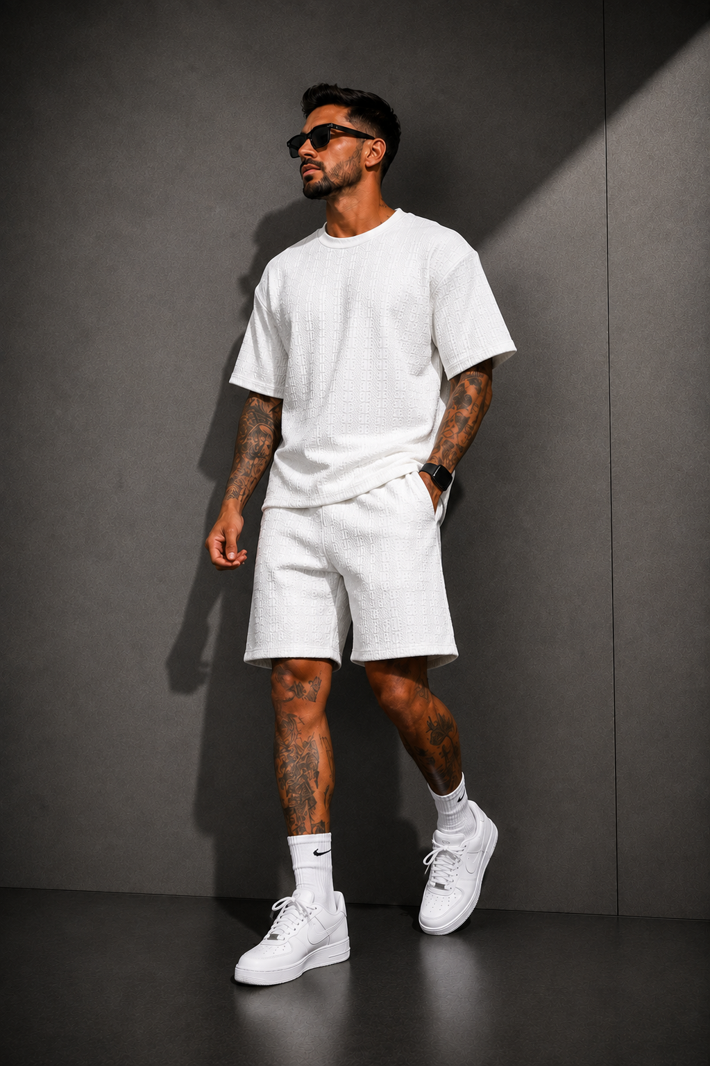 CONJUNTO TEXTURIZADO — BLANCO