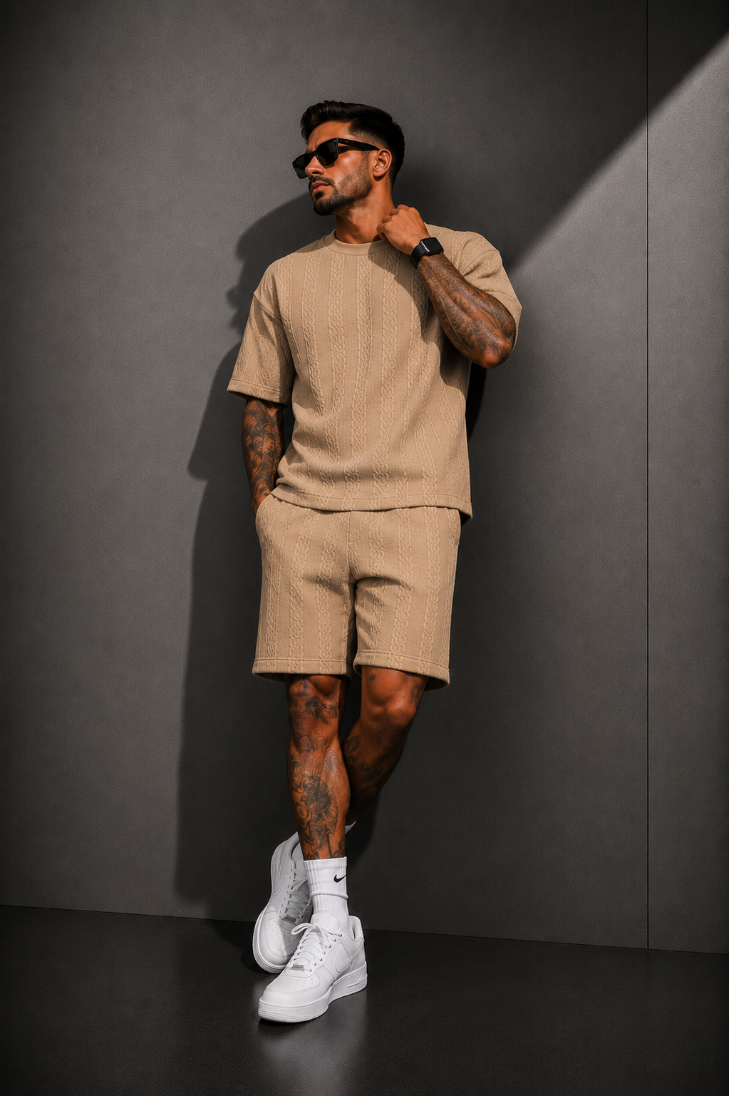CONJUNTO TEXTURIZADO — BEIGE